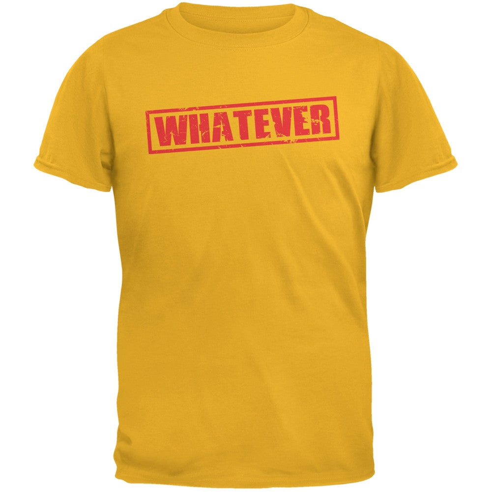 Whatever Gold Adult T-Shirt Men's T-Shirts Old Glory 2XL Yellow 