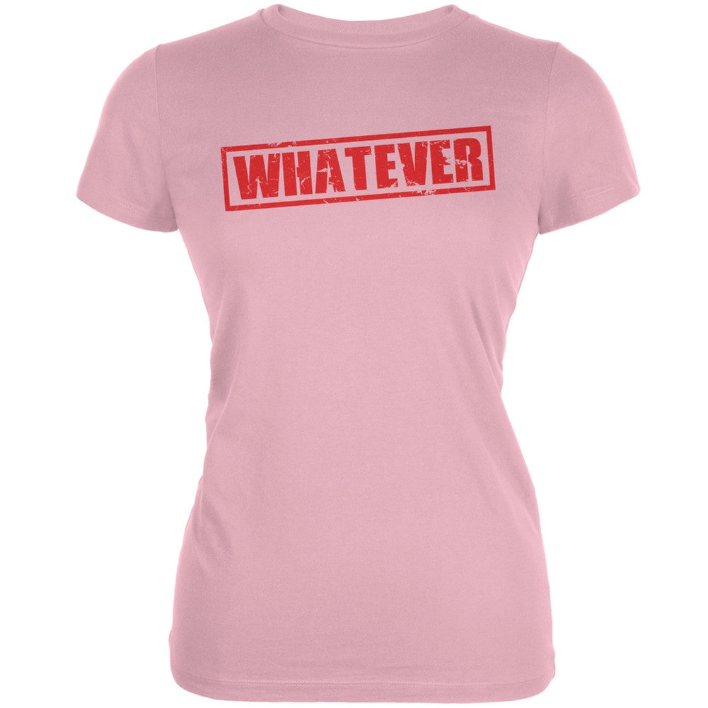 Whatever Pink Juniors Soft T-Shirt Juniors T-Shirts Old Glory 2XL Pink 