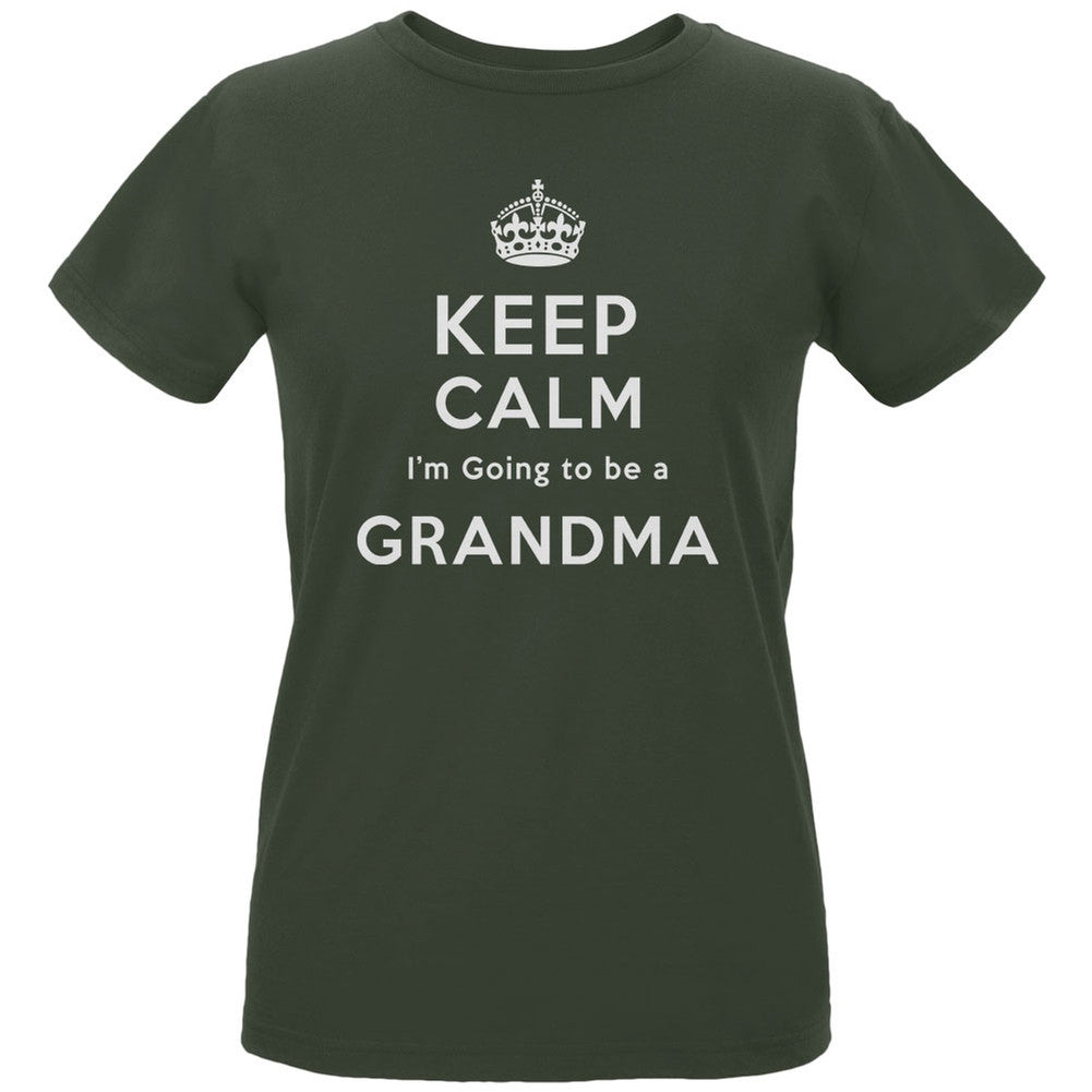 Keep Calm Going to be Grandma City Green Women's Organic T-Shirt Women's T-Shirts Old Glory LG Green 