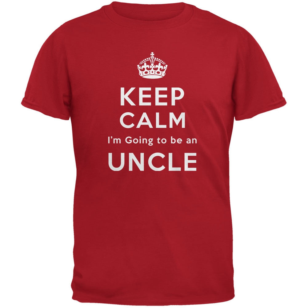 Keep Calm Going to be Uncle Red Adult T-Shirt Men's T-Shirts Old Glory 2XL Red 
