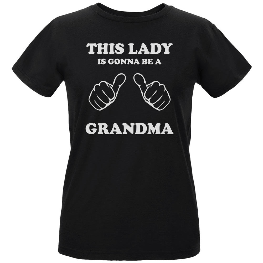 This Lady Gonna be Grandma Black Women's Organic T-Shirt Women's T-Shirts Old Glory LG Black 