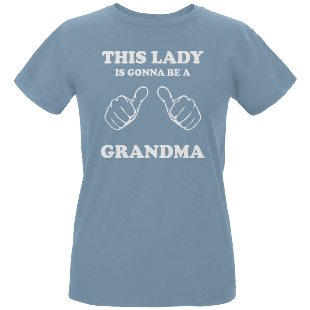 This Lady Gonna be Grandma Blue Women's Organic T-Shirt Women's T-Shirts Old Glory LG Blue 