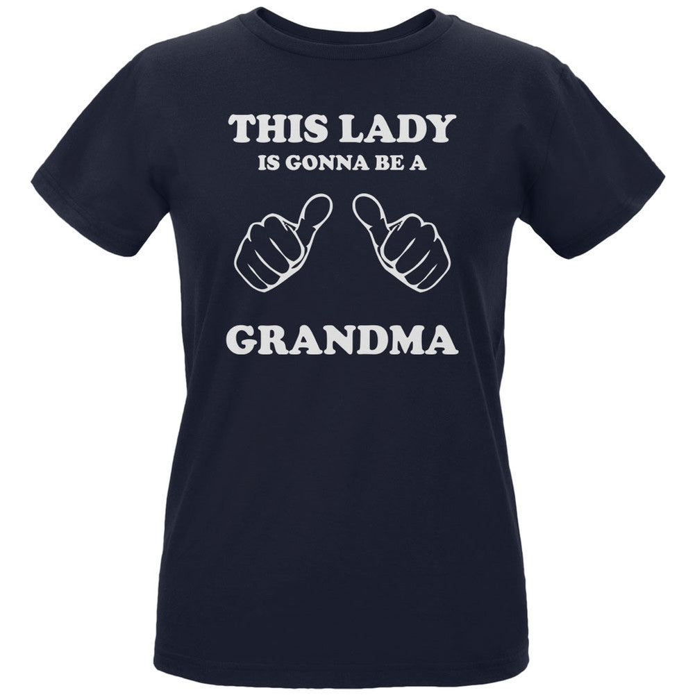 This Lady Gonna be Grandma Navy Women's Organic T-Shirt Women's T-Shirts Old Glory LG Blue 