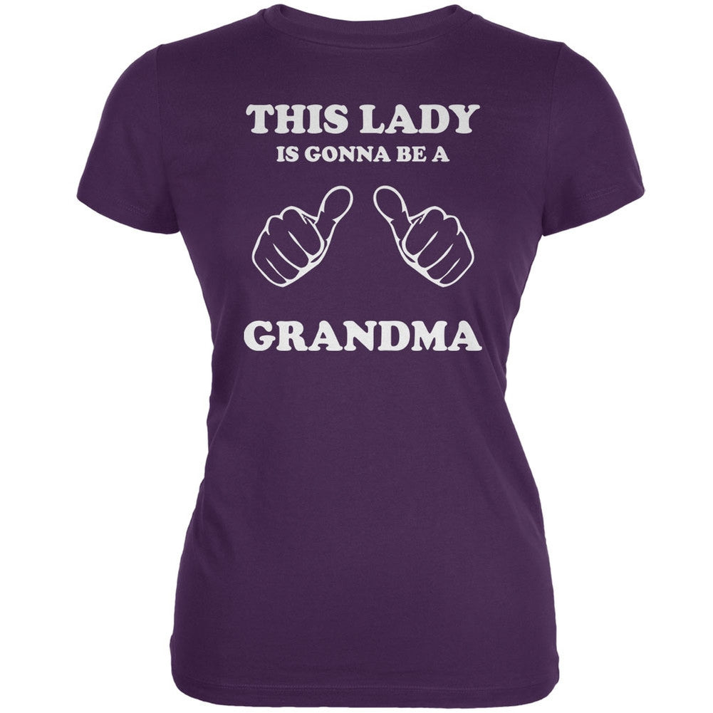 This Lady Gonna be Grandma Purple Juniors Soft T-Shirt Juniors T-Shirts Old Glory 2XL Purple 