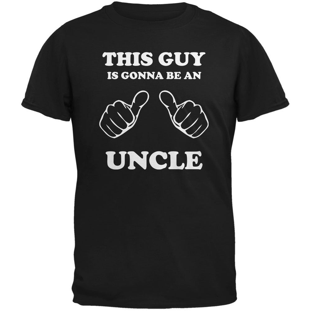 This Guy Gonna be Uncle Black Adult T-Shirt Men's T-Shirts Old Glory 2XL Black 