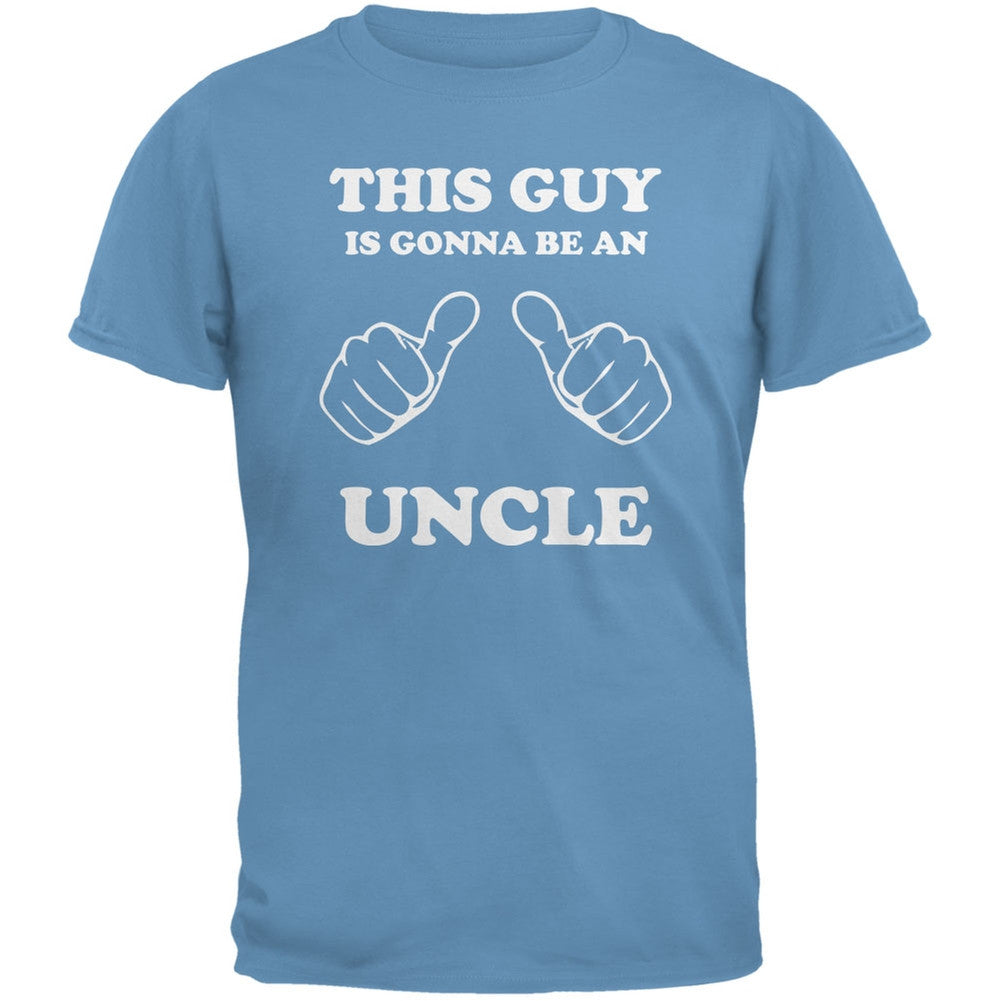 This Guy Gonna be Uncle Carolina Blue Adult T-Shirt Men's T-Shirts Old Glory 2XL Blue 