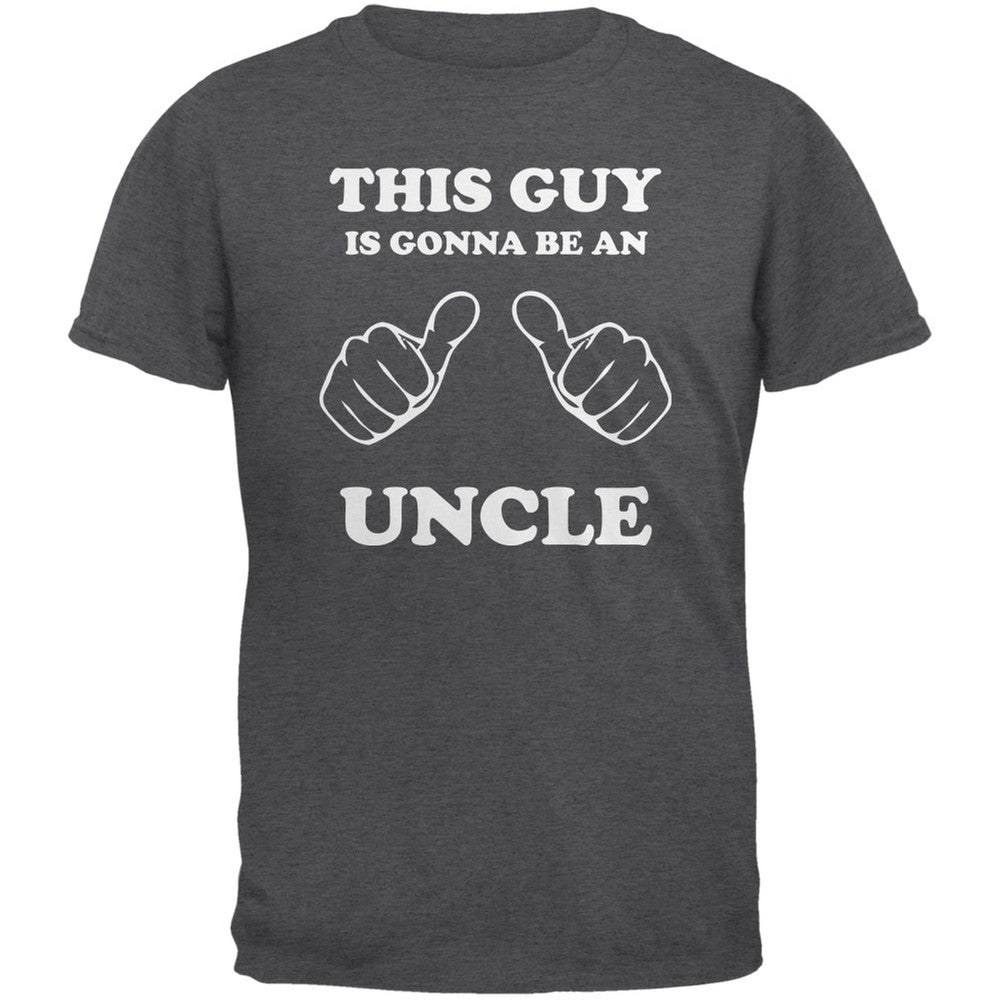 This Guy Gonna be Uncle Dark Heather Adult T-Shirt Men's T-Shirts Old Glory 2XL Grey 