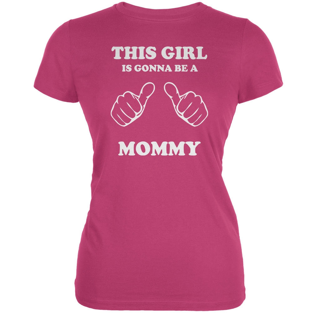 This Girl Gonna be Mommy Berry Pink Juniors Soft T-Shirt Juniors T-Shirts Old Glory 2XL Pink 