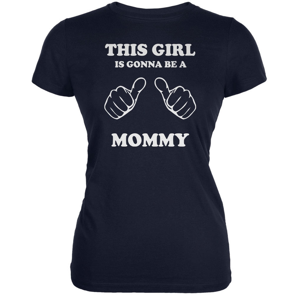 This Girl Gonna be Mommy Navy Juniors Soft T-Shirt Juniors T-Shirts Old Glory 2XL Blue 