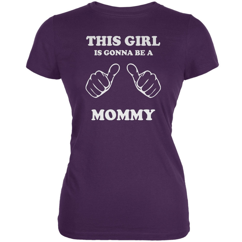 This Girl Gonna be Mommy Purple Juniors Soft T-Shirt Juniors T-Shirts Old Glory 2XL Purple 