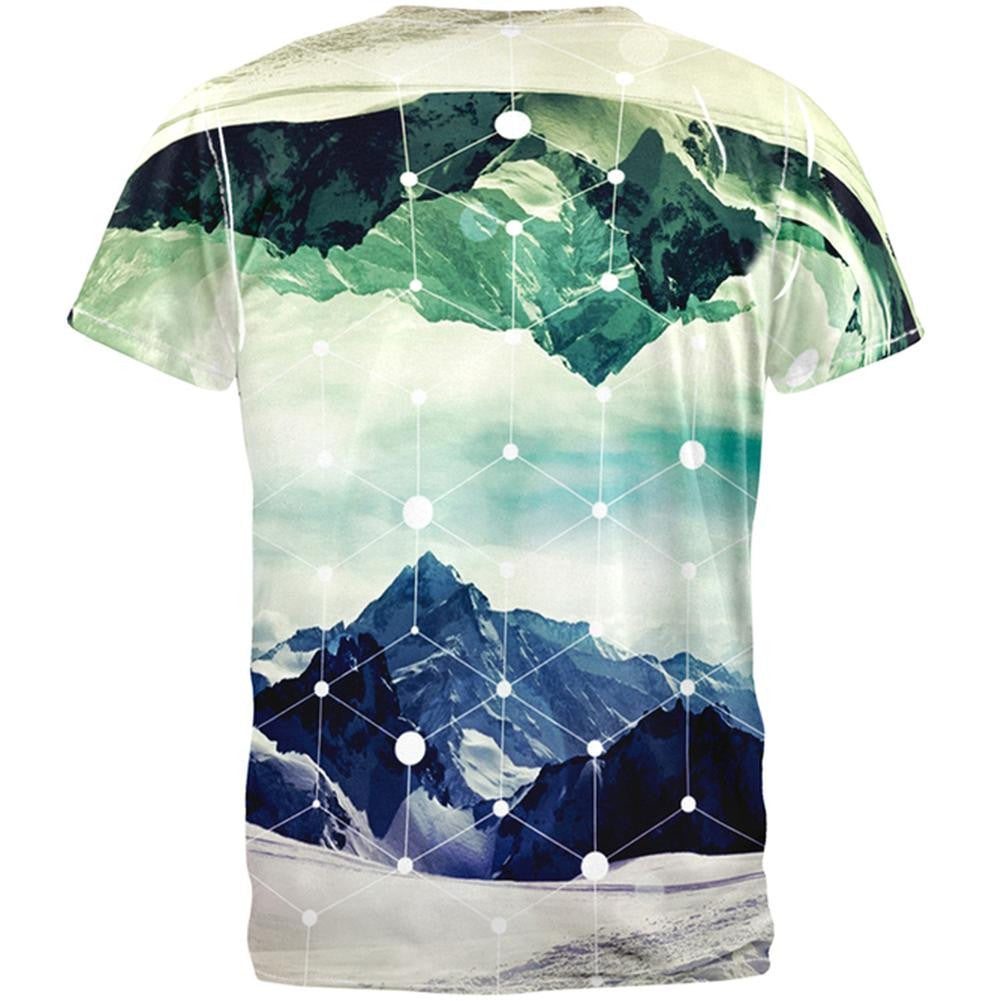Geometric Mountains All Over Adult T-Shirt Men's T-Shirts Old Glory   
