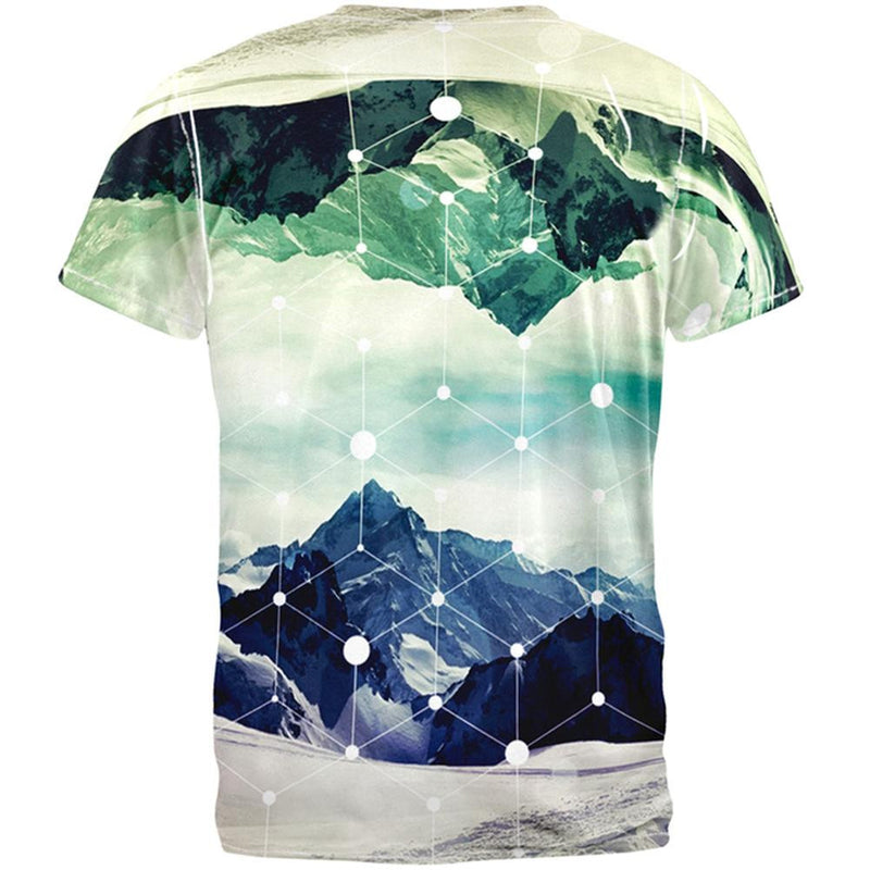 Geometric Mountains All Over Adult T-Shirt Men's T-Shirts Old Glory   