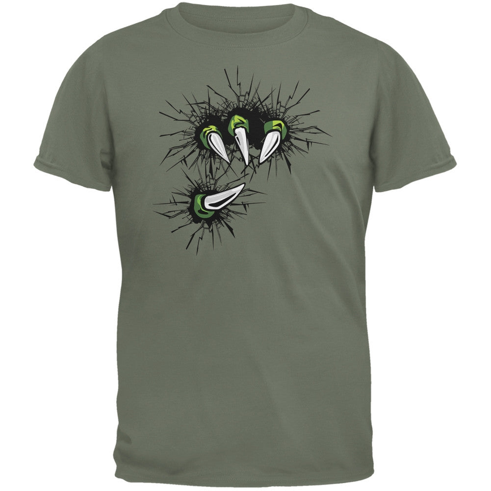 Dinosaur Claw Military Green Youth T-Shirt Youth T-Shirts Old Glory LG Green 