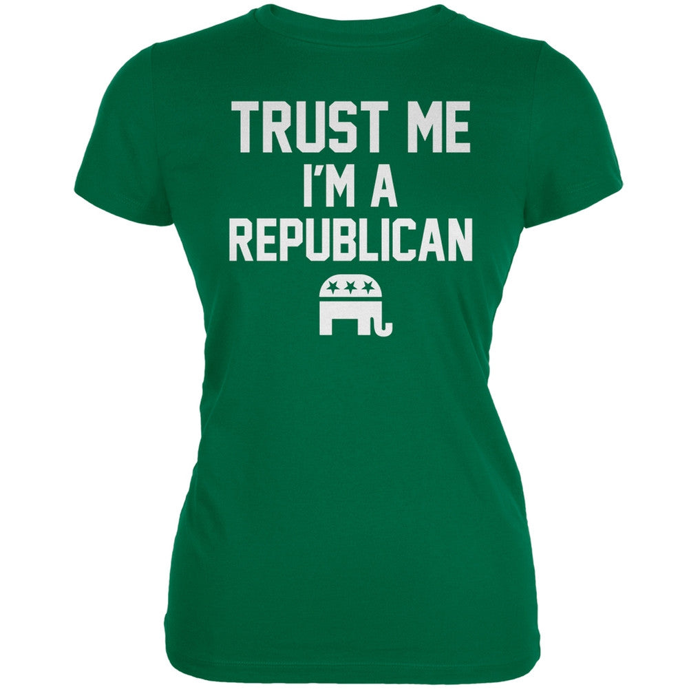 Election 2016 - Trust Me Im A Republican Kelly Green Juniors Soft T-Shirt Juniors T-Shirts Old Glory 2XL Green 