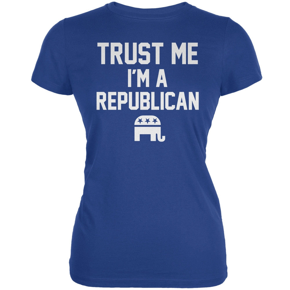 Election 2016 - Trust Me Im A Republican Royal Juniors Soft T-Shirt Juniors T-Shirts Old Glory 2XL Blue 