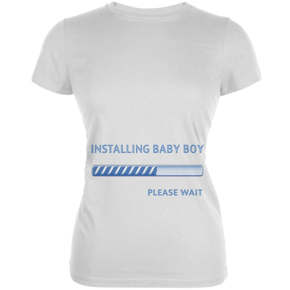 Installing Baby Boy Funny White Juniors Soft T-Shirt Juniors T-Shirts Old Glory 2XL White 