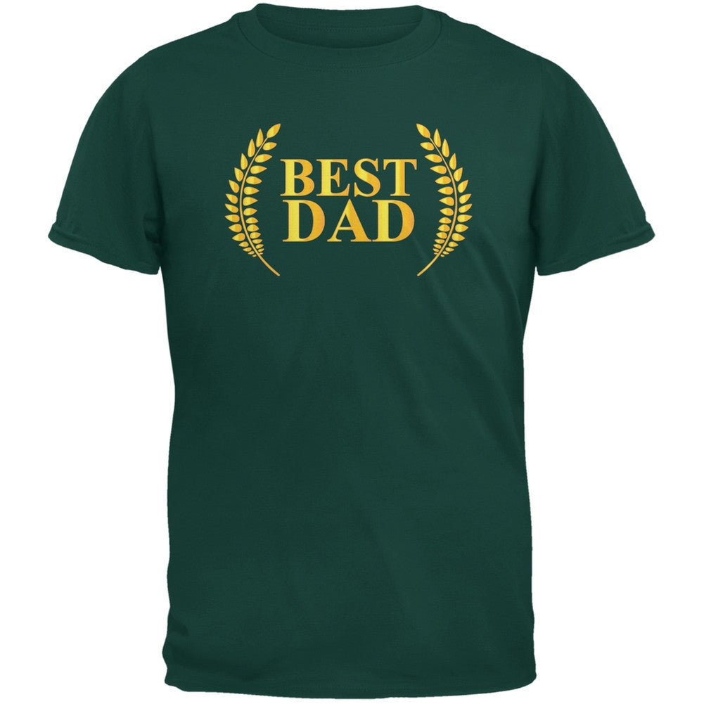 Fathers Day - Best Dad Laurel Forest Green Adult T-Shirt Men's T-Shirts Old Glory 2XL Green 