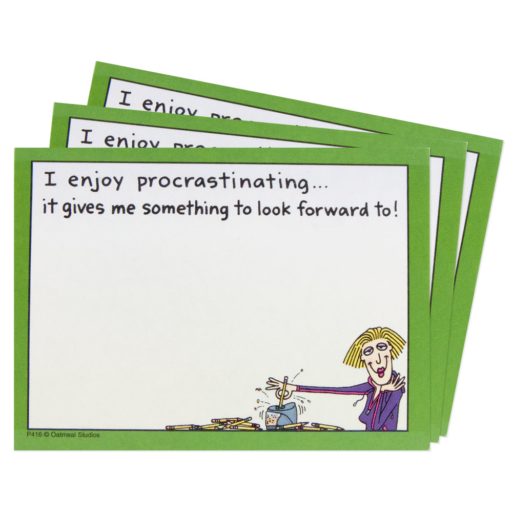 I Enjoy Procrastinating 40 Self-Stick Note Pad Note Pads Parody OS Multi 