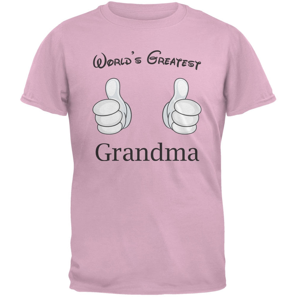 Mother's Day - World's Greatest Grandma Cartoon Pink Adult T-Shirt Men's T-Shirts Old Glory 2XL Pink 