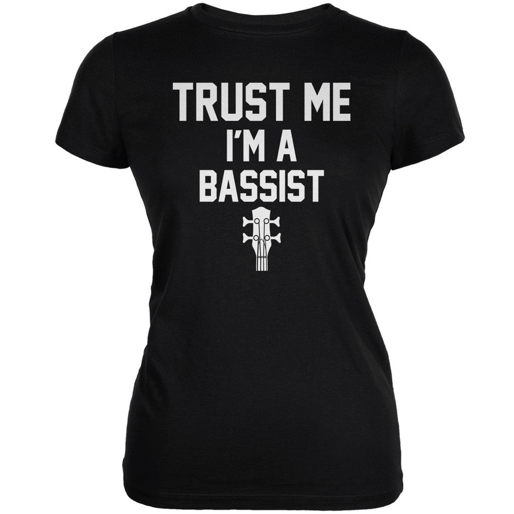 Trust Me Im A Bassist Black Juniors Soft T-Shirt Juniors T-Shirts Old Glory 2XL Black 