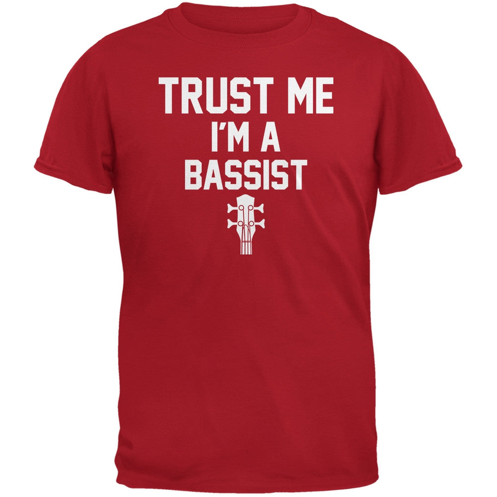 Trust Me Im A Bassist Red Adult T-Shirt Men's T-Shirts Old Glory 2XL Red 