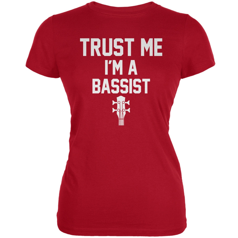 Trust Me Im A Bassist Red Juniors Soft T-Shirt Juniors T-Shirts Old Glory 2XL Red 