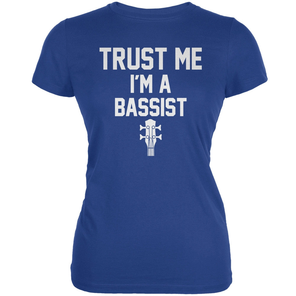 Trust Me Im A Bassist Royal Juniors Soft T-Shirt Juniors T-Shirts Old Glory 2XL Blue 