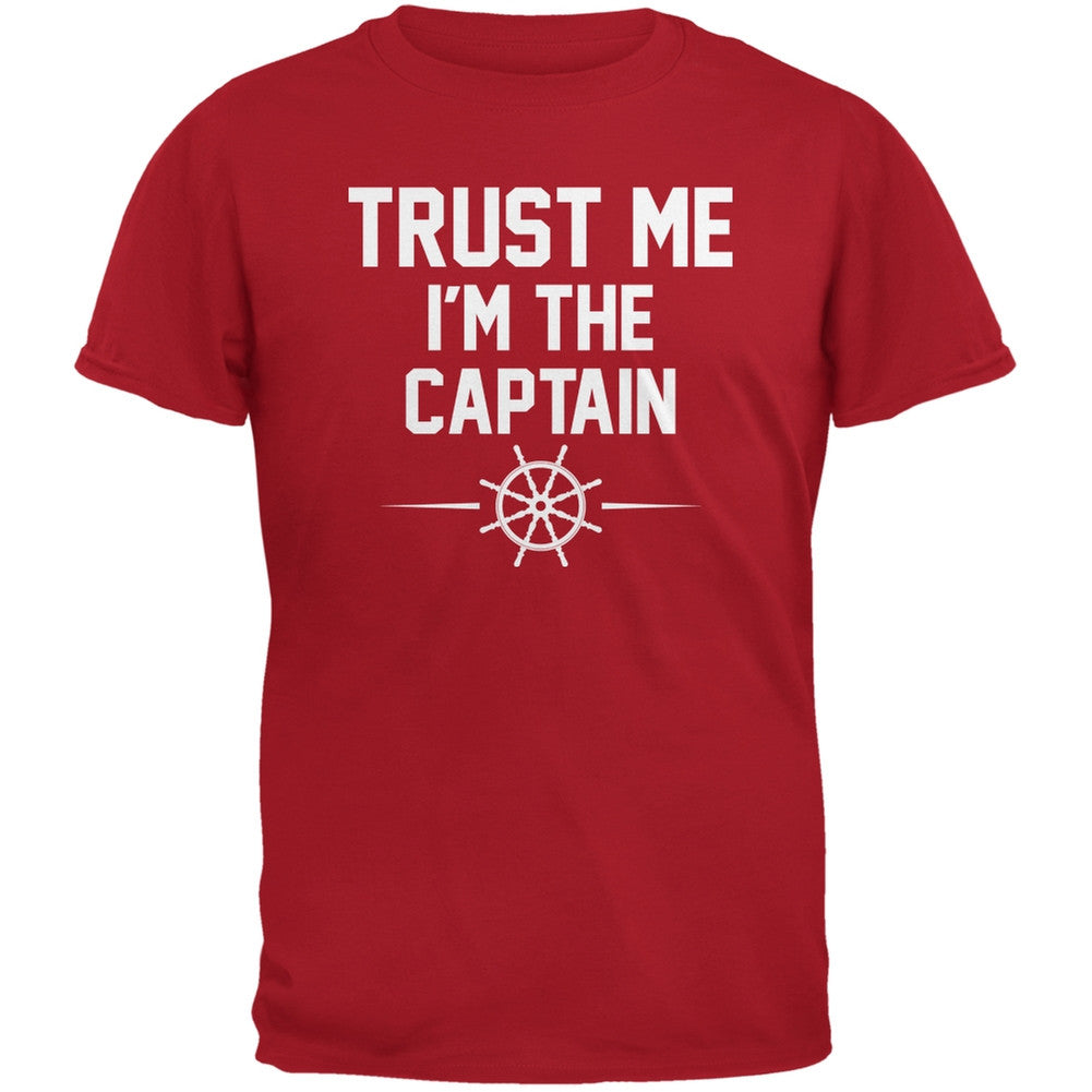 Trust Me Im The Captain Red Adult T-Shirt Men's T-Shirts Old Glory 2XL Red 