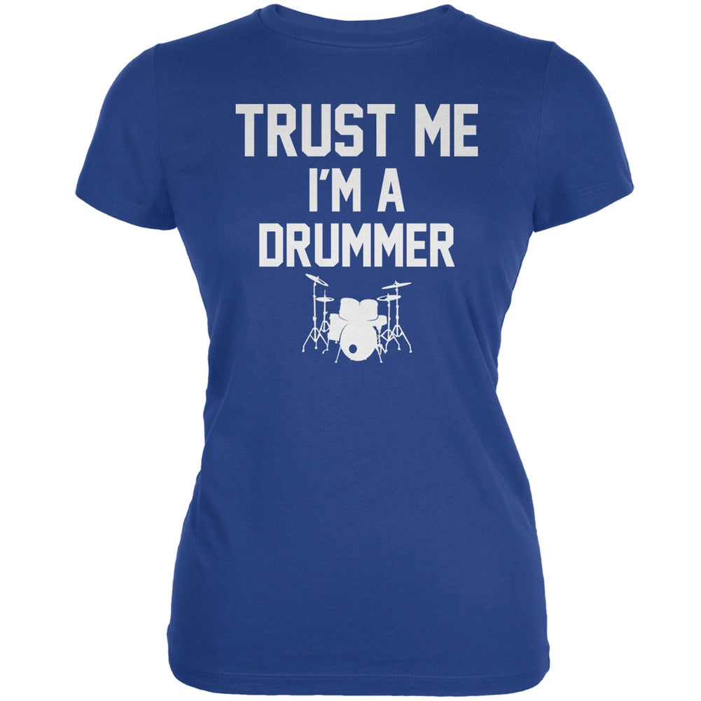 Trust Me Im A Drummer Royal Juniors Soft T-Shirt Juniors T-Shirts Old Glory 2XL Blue 