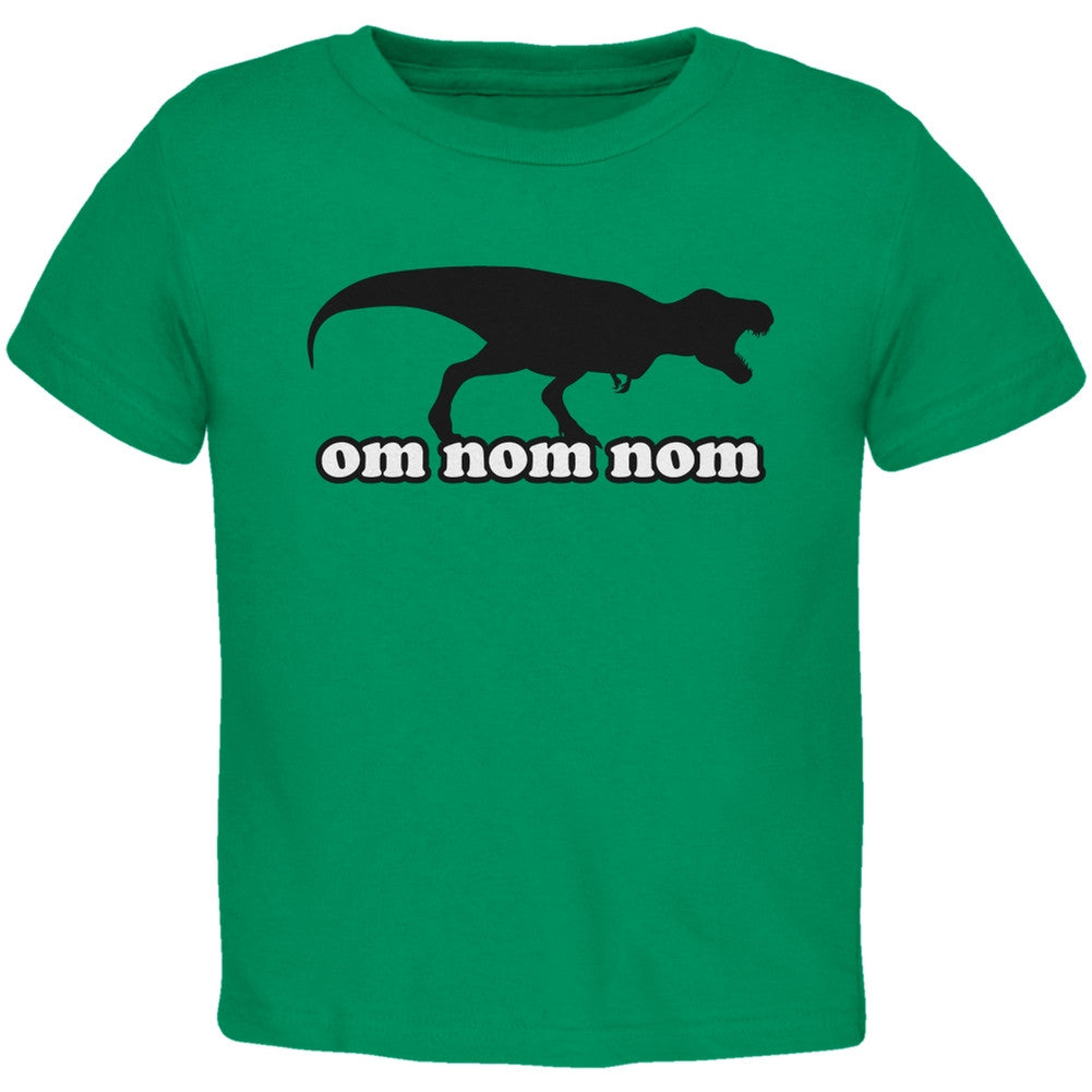 Jurassic - T-rex Om Nom Nom Kelly Green Toddler T-Shirt Toddler T-Shirts Old Glory 2T Green 