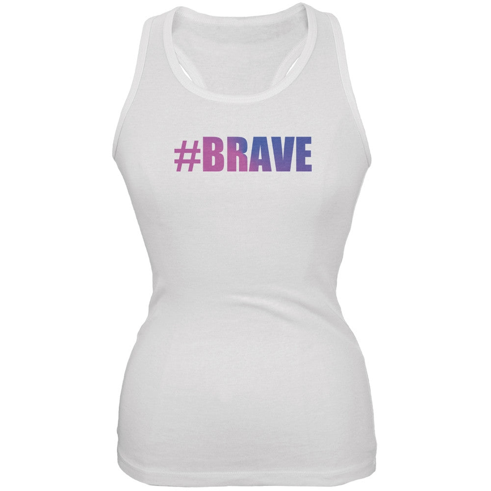 #Brave Transgender Caitlyn Jenner White Juniors Soft Tank Top Juniors Tank Tops Old Glory 2XL White 