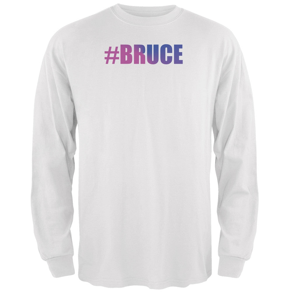 #Bruce Transgender Bruce Jenner White Adult Long Sleeve T-Shirt Men's Long Sleeves Old Glory 2XL White 