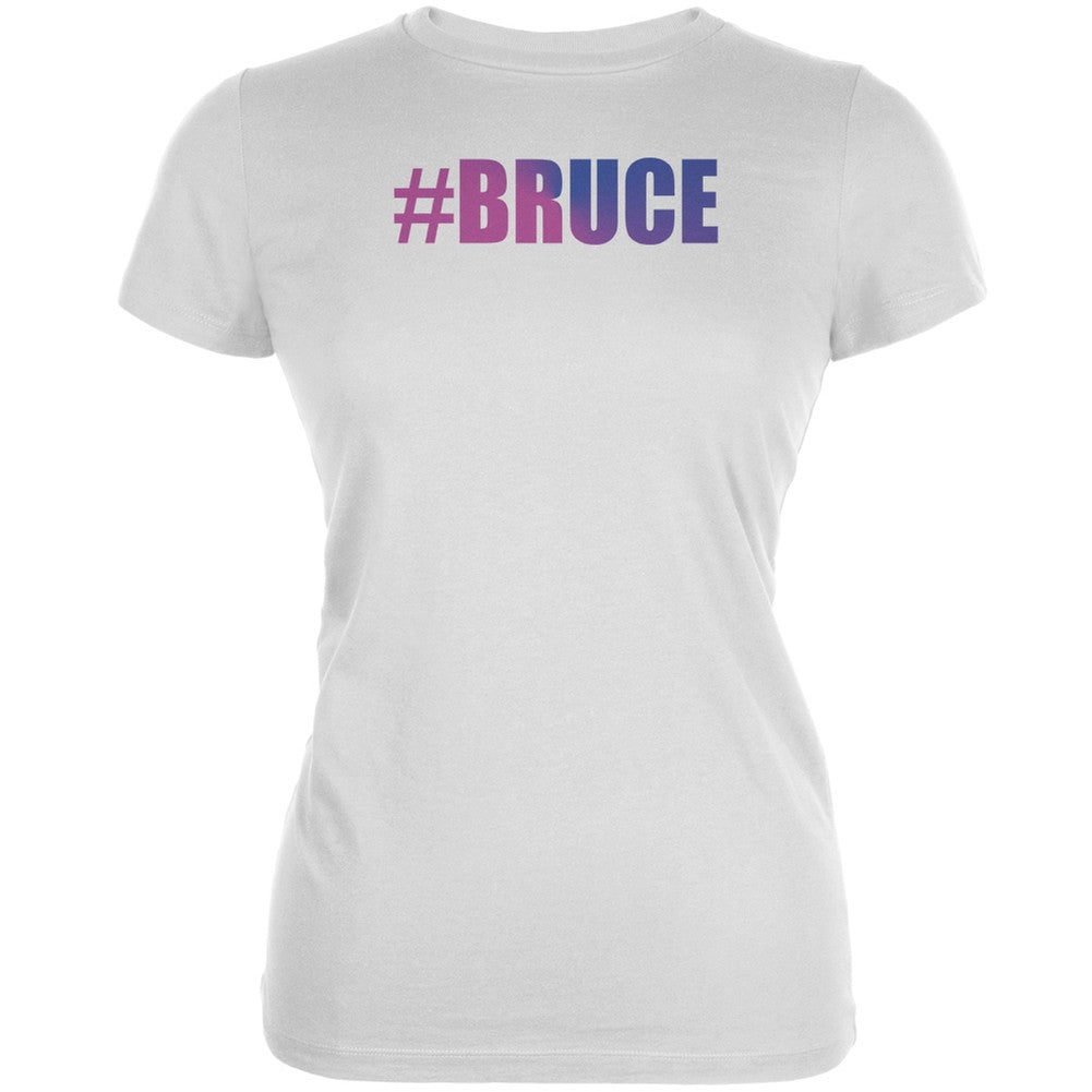 #Bruce Transgender Bruce Jenner White Juniors Soft T-Shirt Juniors T-Shirts Old Glory 2XL White 