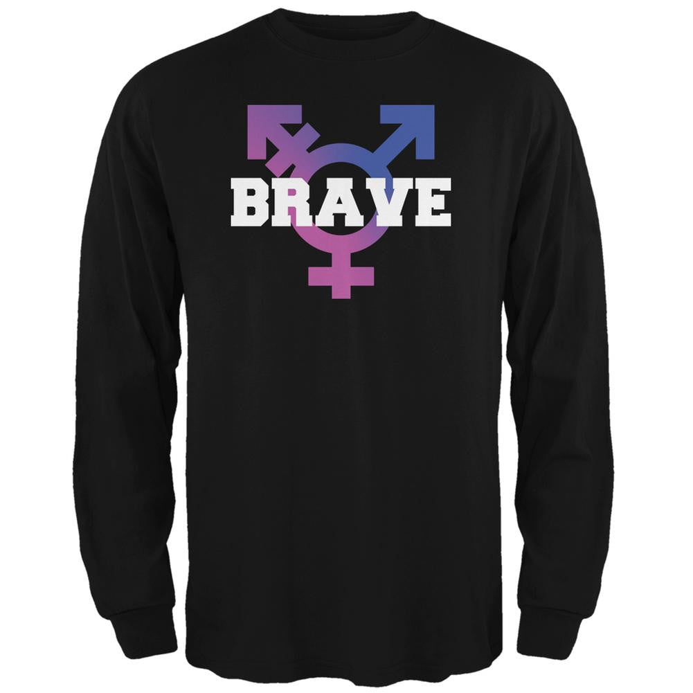 Brave Transgender Caitlyn Jenner Black Adult Long Sleeve T-Shirt Men's Long Sleeves Old Glory 2XL Black 