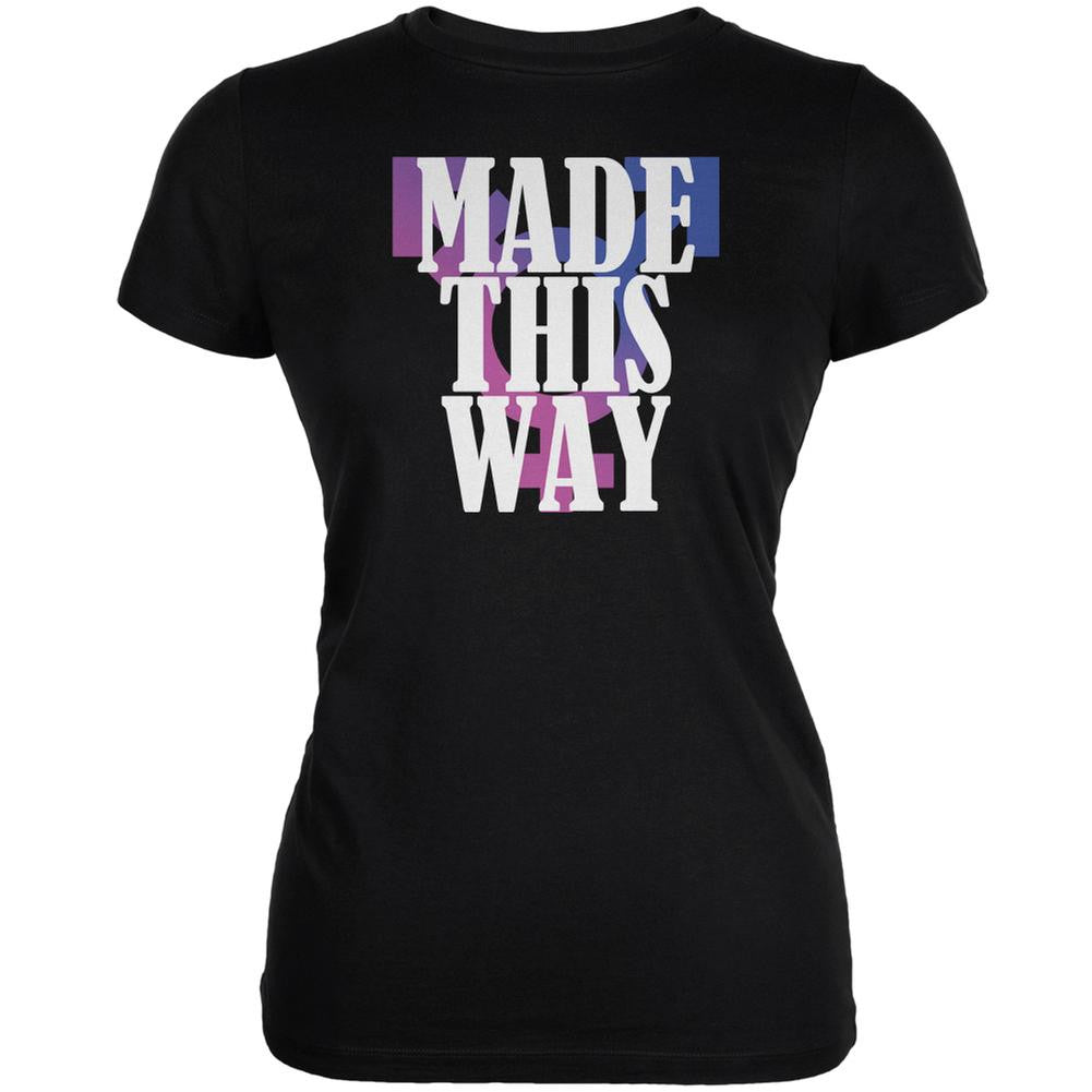 Made This Way Caitlyn Jenner Transgender Black Juniors Soft T-Shirt Juniors T-Shirts Old Glory 2XL Black 