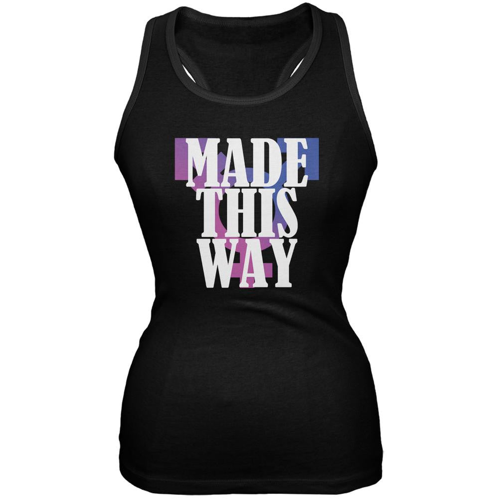 Made This Way Caitlyn Jenner Transgender Black Juniors Soft Tank Top Juniors Tank Tops Old Glory 2XL Black 