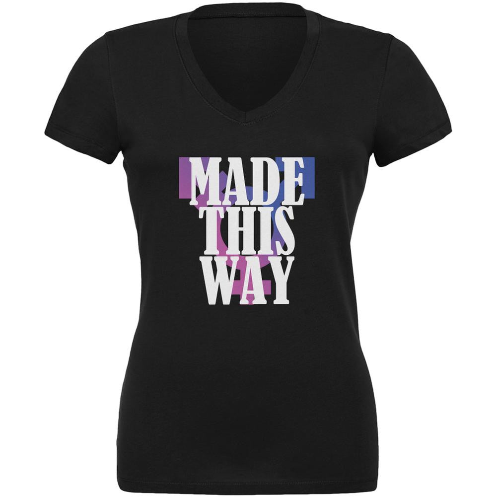 Made This Way Caitlyn Jenner Transgender Black Juniors V-Neck T-Shirt Juniors T-Shirts Old Glory 2XL Black 