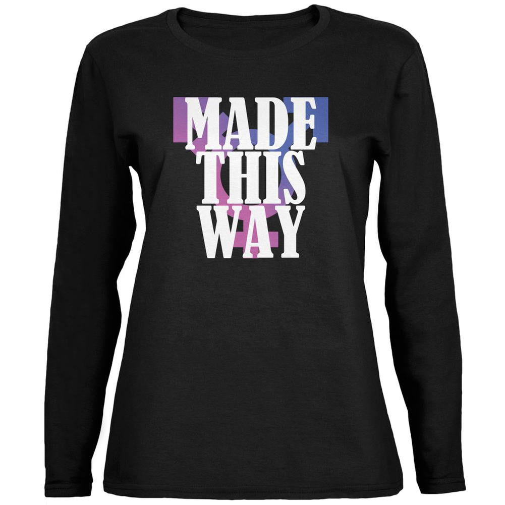 Made This Way Caitlyn Jenner Transgender Black Ladies Long Sleeve T-Shirt Women's Long Sleeves Old Glory 2XL Black 