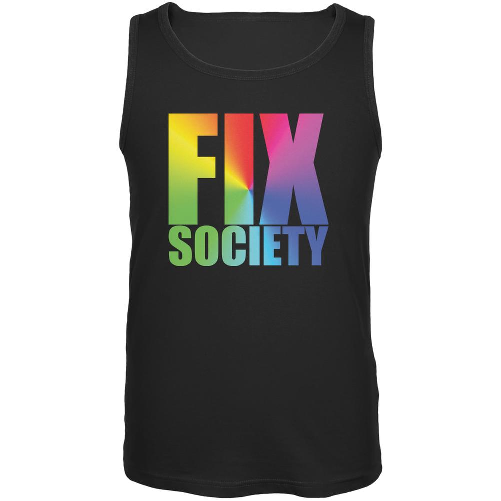 Fix Society LGBT Caitlyn Jenner Black Adult Tank Top Men's Tank Tops Old Glory 2XL Black 