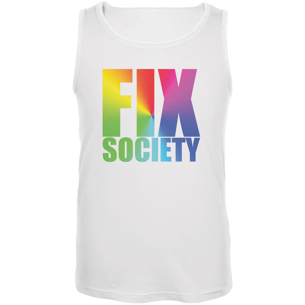 Fix Society LGBT Caitlyn Jenner White Adult Tank Top Men's Tank Tops Old Glory 2XL White 