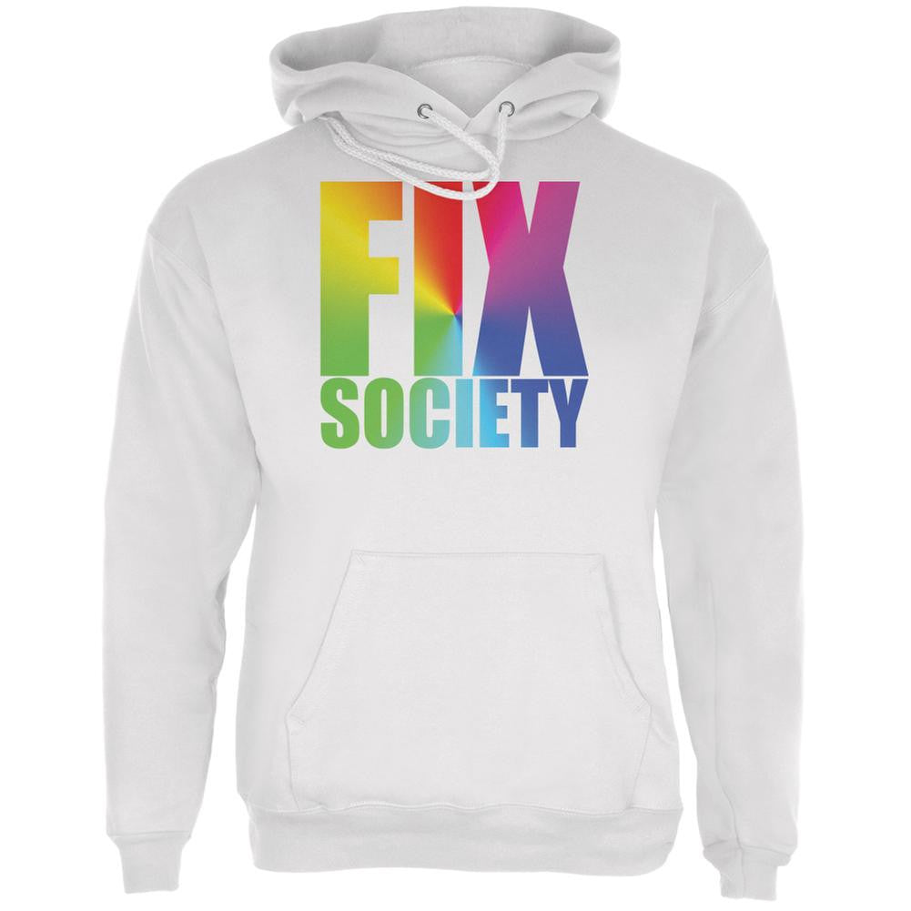 Fix Society LGBT Caitlyn Jenner White Adult Hoodie Men's Hoodies Old Glory LG White 