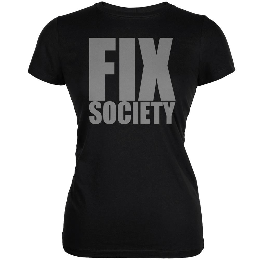 Please Fix Society Caitlyn Jenner Black Juniors Soft T-Shirt Juniors T-Shirts Old Glory 2XL Black 