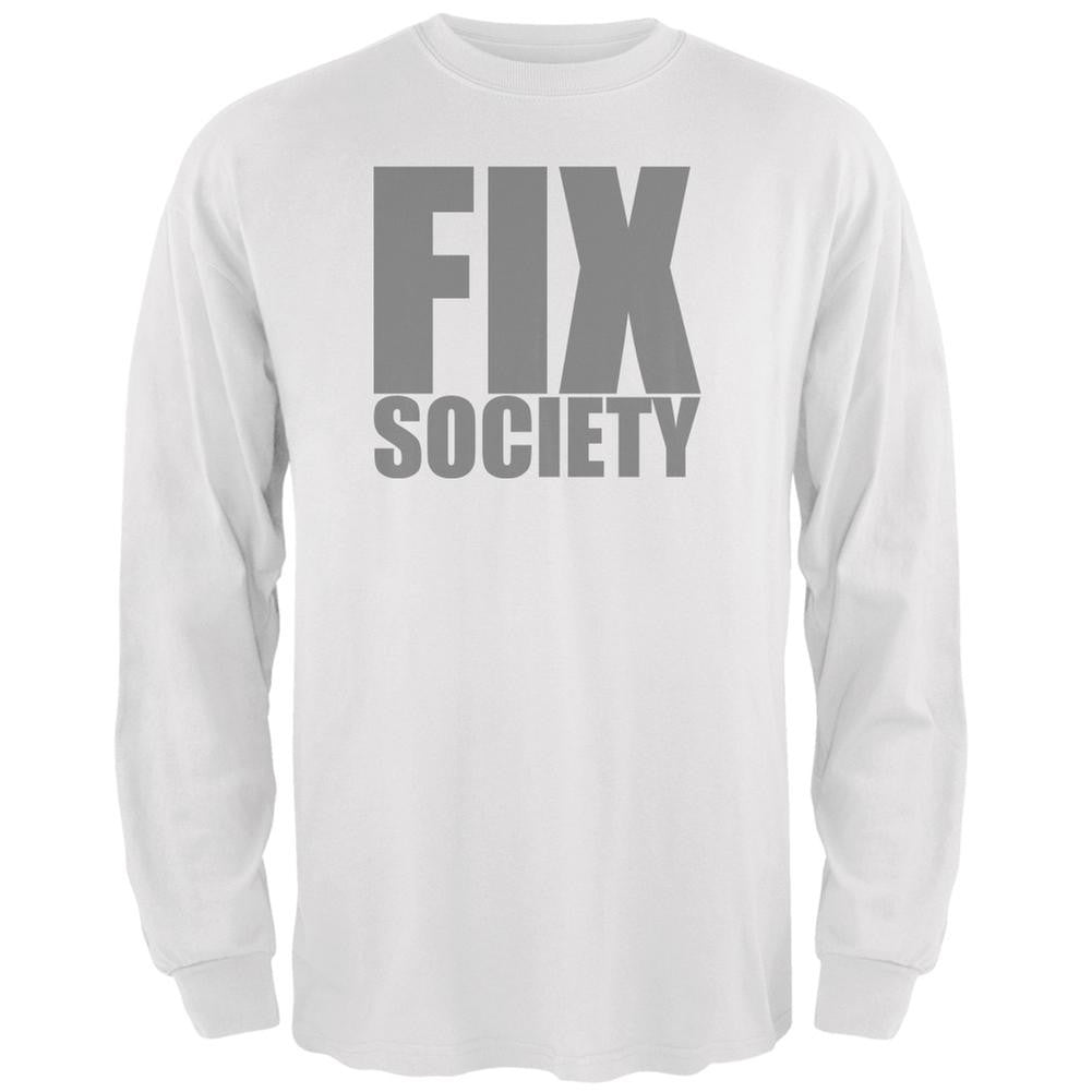 Please Fix Society Caitlyn Jenner White Adult Long Sleeve T-Shirt Men's Long Sleeves Old Glory 2XL White 