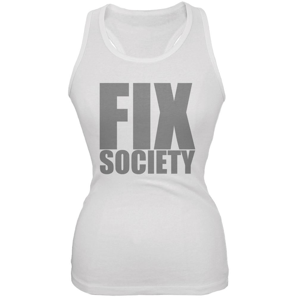 Please Fix Society Caitlyn Jenner White Juniors Soft Tank Top Juniors T-Shirts Old Glory 2XL White 