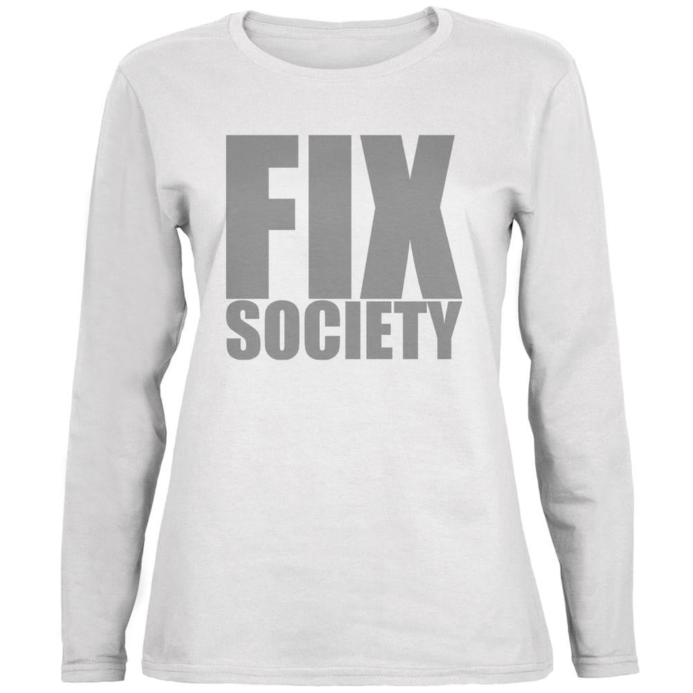 Please Fix Society Caitlyn Jenner White Ladies Long Sleeve T-Shirt Women's Long Sleeves Old Glory 2XL White 