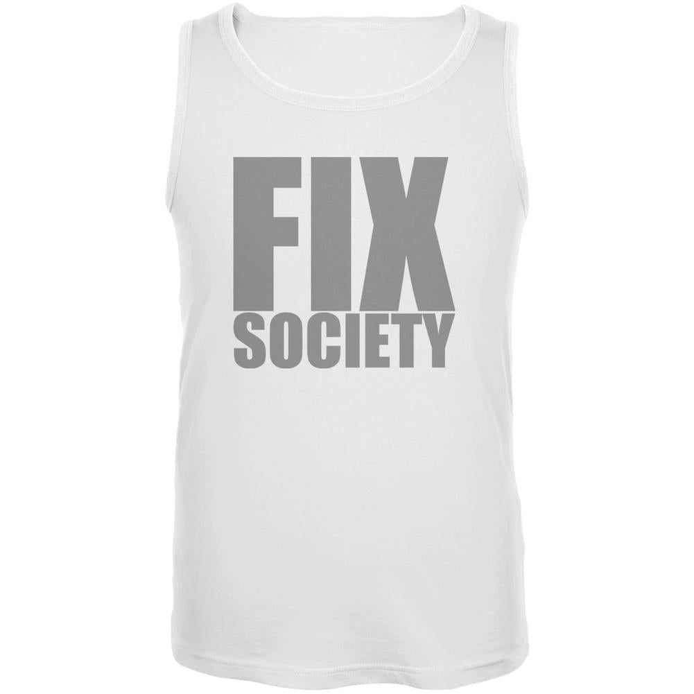 Please Fix Society Caitlyn Jenner White Adult Tank Top Men's Tank Tops Old Glory 2XL White 