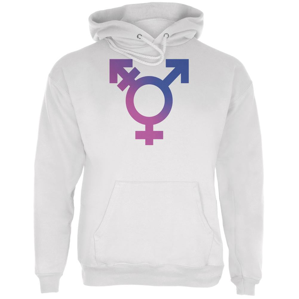 Transgender Symbol Caitlyn Jenner White Adult Hoodie Men's Hoodies Old Glory LG White 