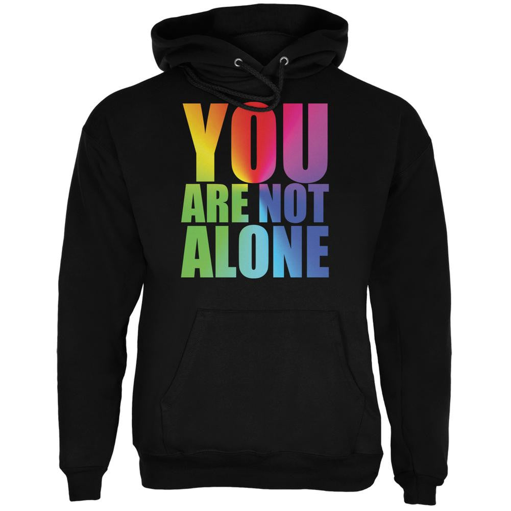 You Are Not Alone LGBT Caitlyn Jenner Black Adult Hoodie Men's Hoodies Old Glory 2XL Black 