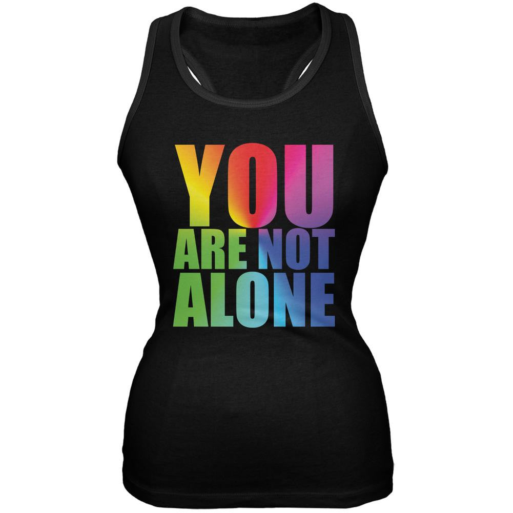 You Are Not Alone LGBT Caitlyn Jenner Black Juniors Soft Tank Top Juniors Tank Tops Old Glory 2XL Black 