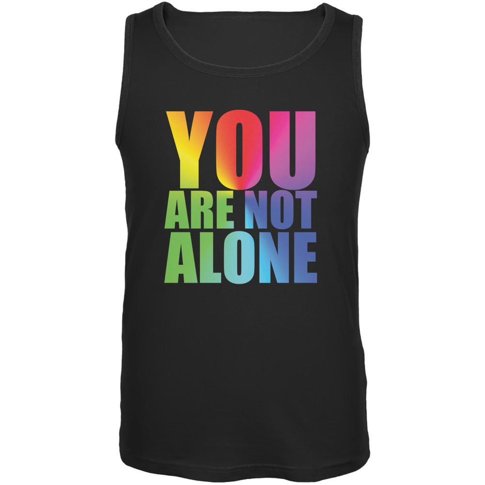 You Are Not Alone LGBT Caitlyn Jenner Black Adult Tank Top Men's Tank Tops Old Glory 2XL Black 